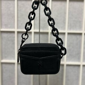 Simply Vera Vera Wang Vegan Black Chain Strap Mini Bag/Wristlet